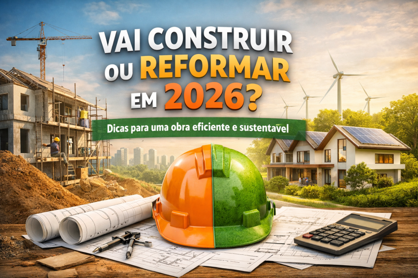 Vai construir ou reformar em 2026? Confira dicas práticas para uma obra mais eficiente e sustentável